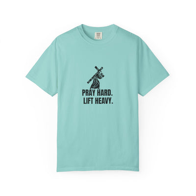 Pray Hard Lift Heavy Tee, Inspirational  Apparel