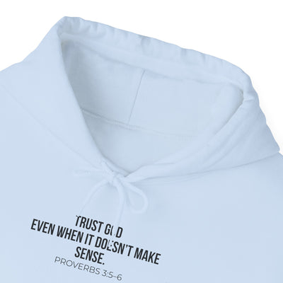 Trust God  Inspirational Sweatshirt, Faith-Based Apparel, Comfortable Unisex Hoodie