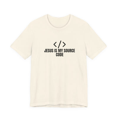 Faith-Inspired Tech Tee, Jesus Is My Source Code Shirt, Unisex