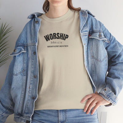 Worship Inspirational Unisex Tee, Faith-based T-Shirt, Religious Apparel