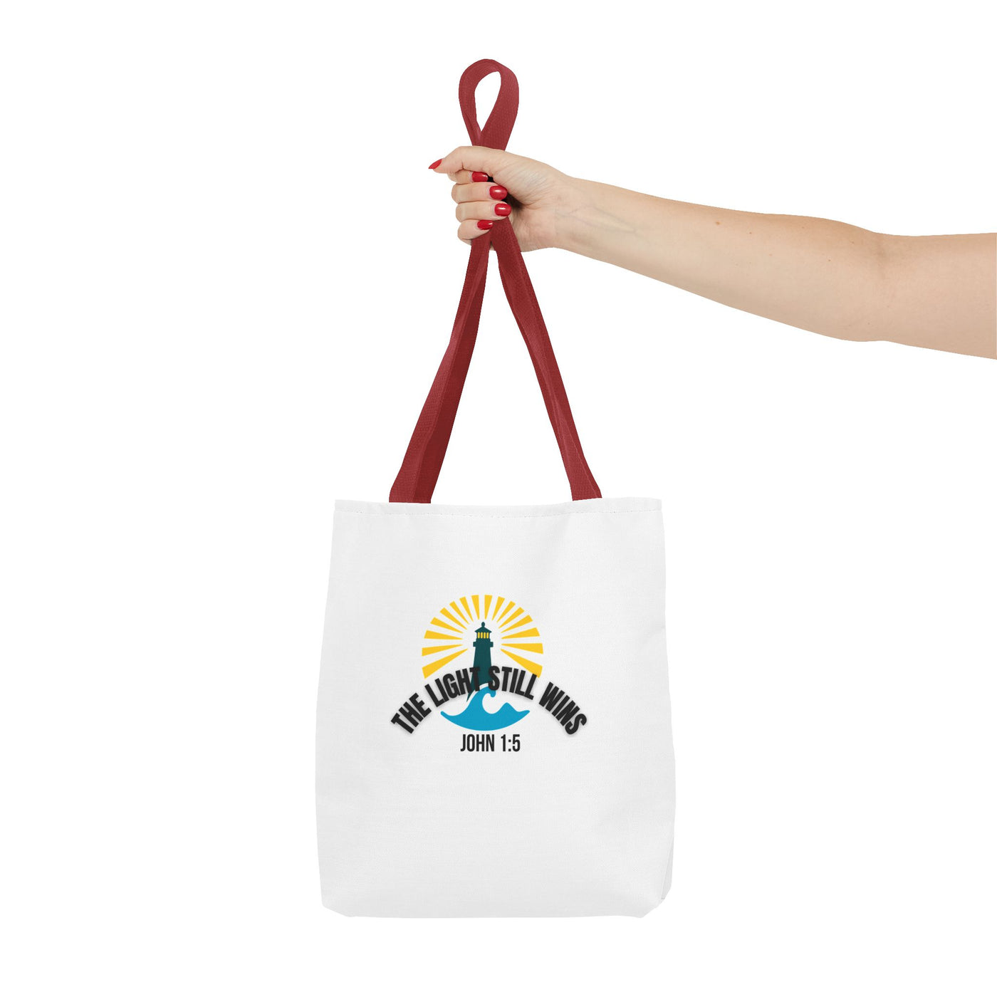 Light of Hope Tote Bag - Inspirational Messenger, Religious Tote, Everyday Carry-all