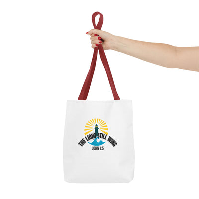 Light of Hope Tote Bag - Inspirational Messenger, Religious Tote, Everyday Carry-all