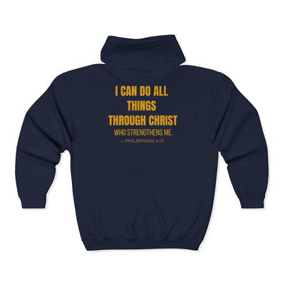 I Can Do All Things | Philippians 4:13  Stylish Unisex Zip Hoodie