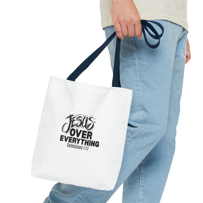 Inspirational Tote Bag | Jesus Over Everything | Faith Inspired  Everyday Use