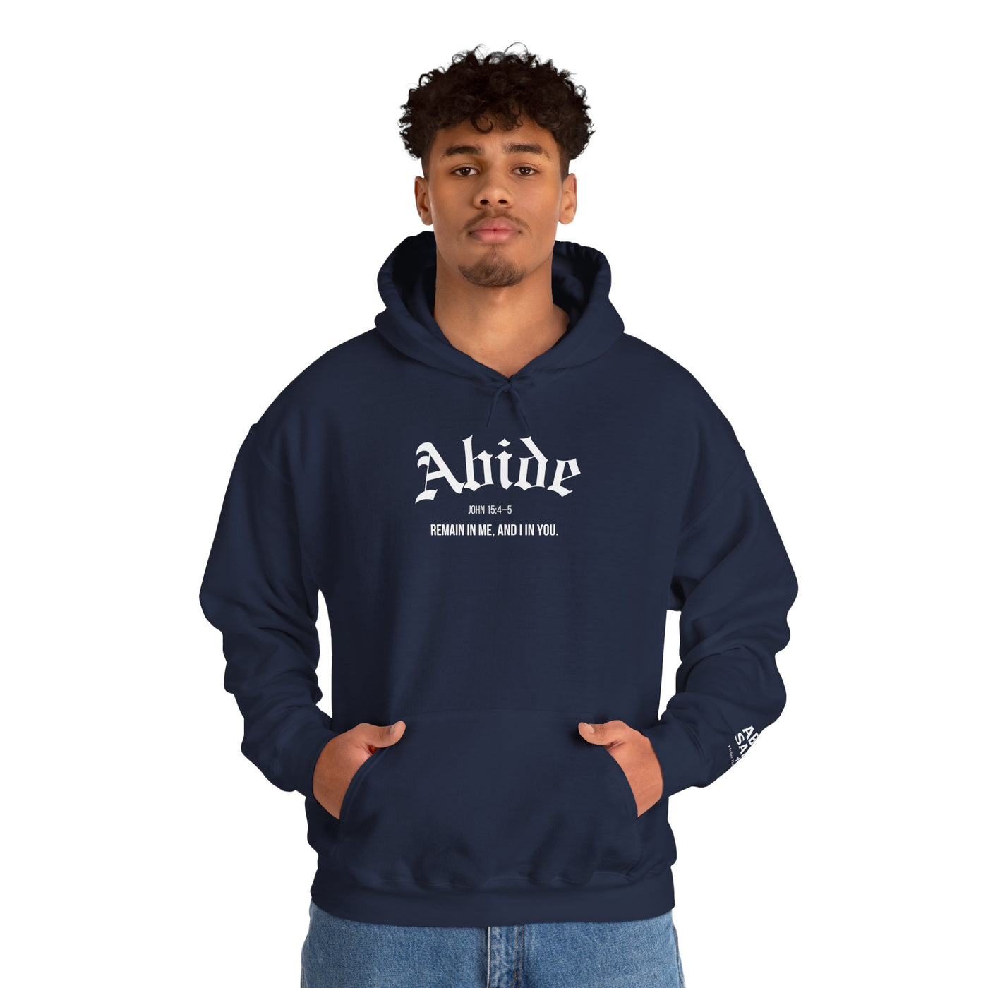 Cozy Abide Hoodie for Faith & Inspiration, Unisex Sweatshirt for Everyday Wear
