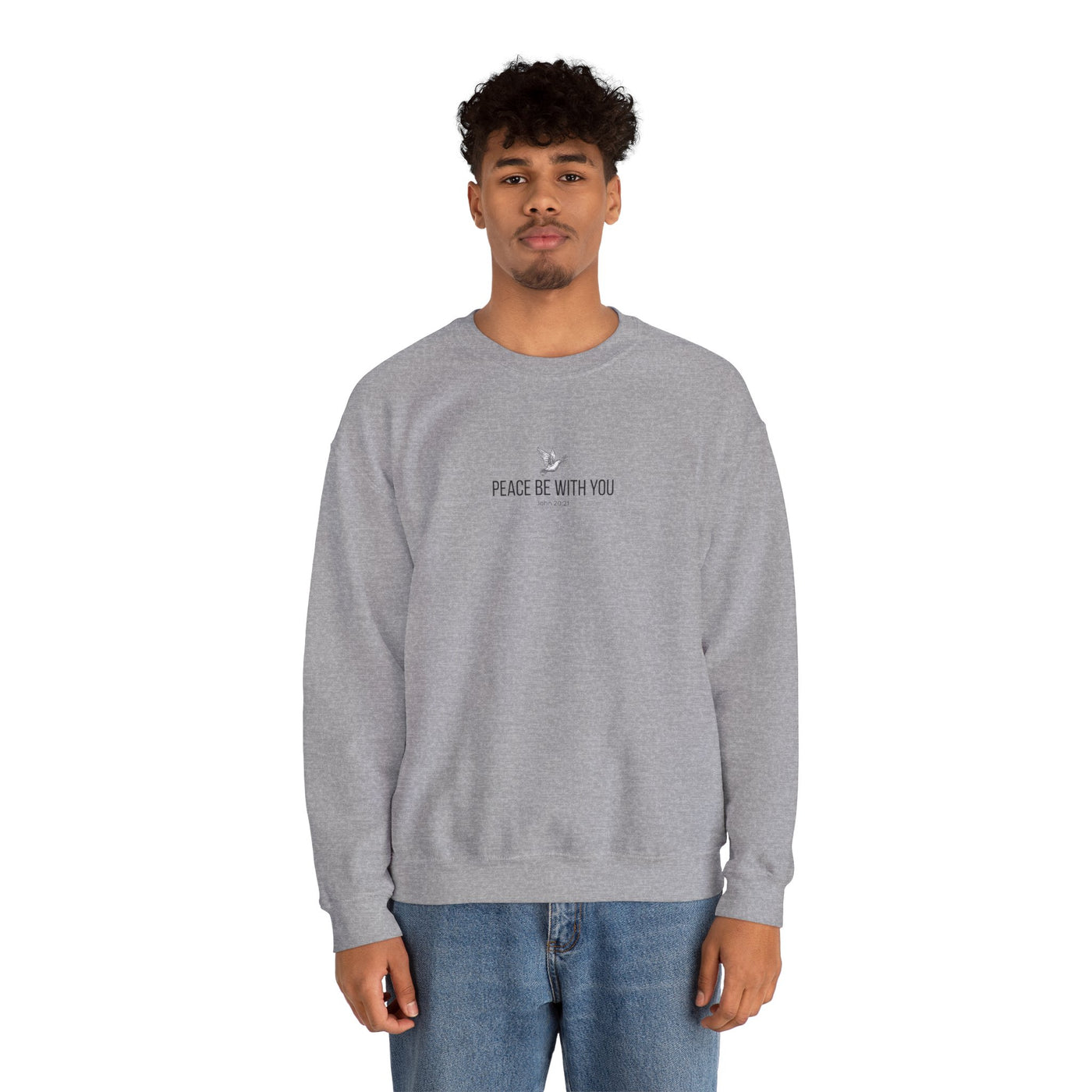 Unisex Peace Be With You  Cozy Crewneck Sweatshirt