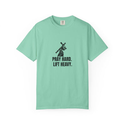 Pray Hard Lift Heavy Tee, Inspirational  Apparel