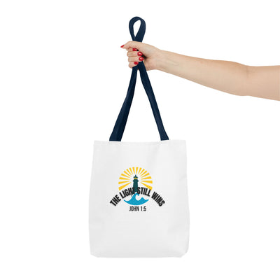 Light of Hope Tote Bag - Inspirational Messenger, Religious Tote, Everyday Carry-all