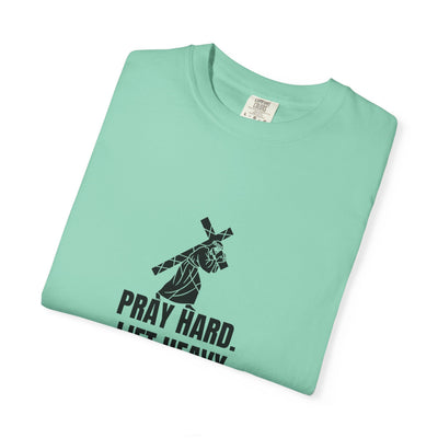 Pray Hard Lift Heavy Tee, Inspirational  Apparel