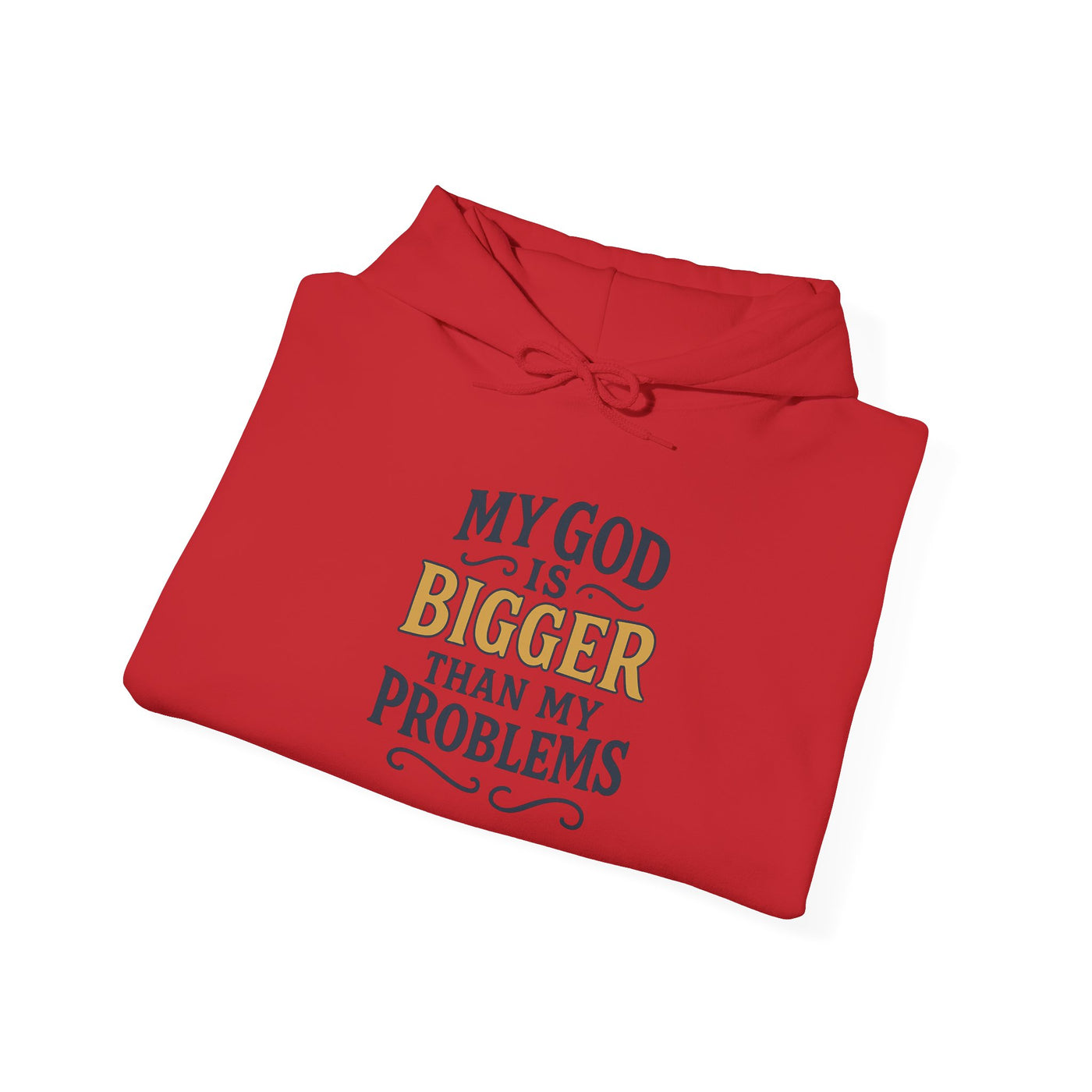 Inspirational Heavy Blend Hoodie | My God is Bigger Than My Problems