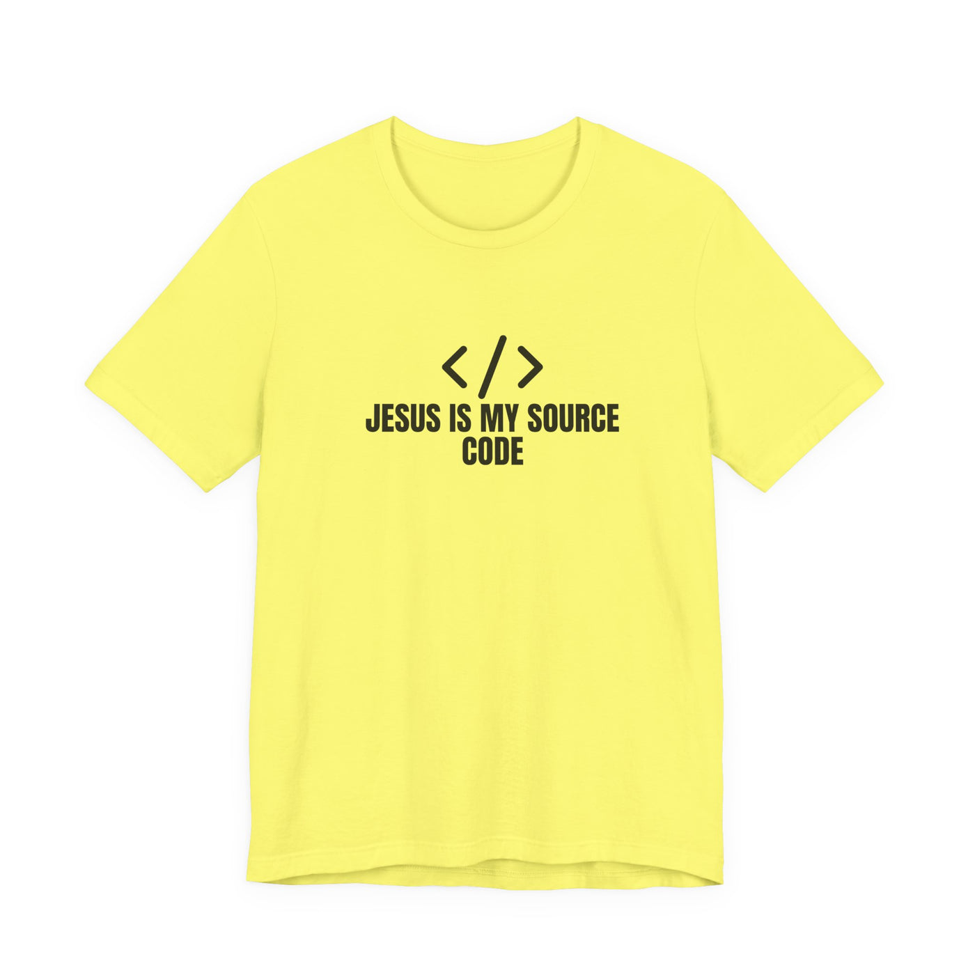 Faith-Inspired Tech Tee, Jesus Is My Source Code Shirt, Unisex