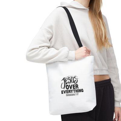Inspirational Tote Bag | Jesus Over Everything | Faith Inspired  Everyday Use