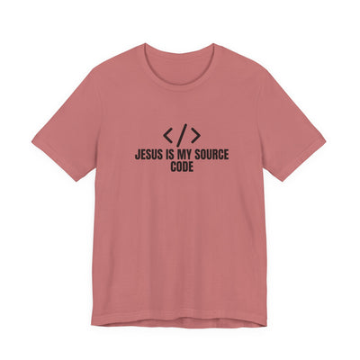 Faith-Inspired Tech Tee, Jesus Is My Source Code Shirt, Unisex