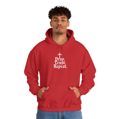 Pray Trust Repeat Cozy Unisex Hooded Sweatshirt for Every Occasion