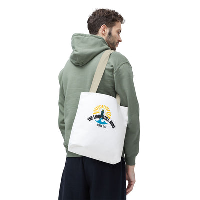 Light of Hope Tote Bag - Inspirational Messenger, Religious Tote, Everyday Carry-all