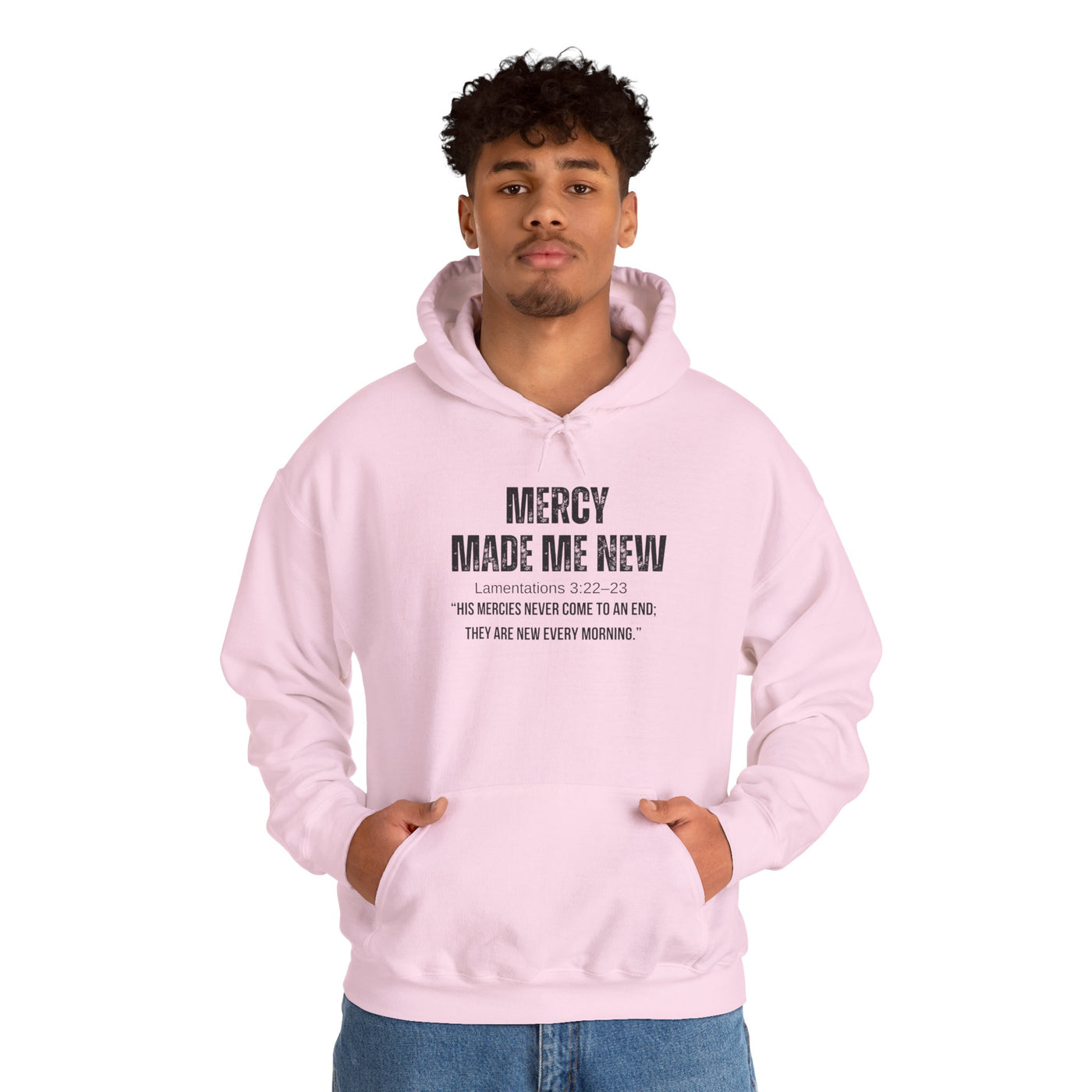 Inspirational Hoodie: Mercy Made Me New, Faith Sweatshirt