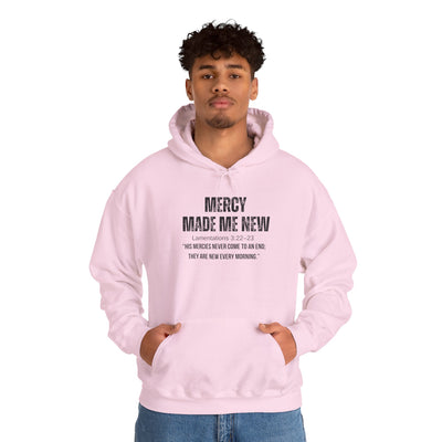 Inspirational Hoodie: Mercy Made Me New, Faith Sweatshirt