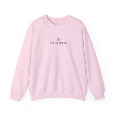 Unisex Peace Be With You  Cozy Crewneck Sweatshirt