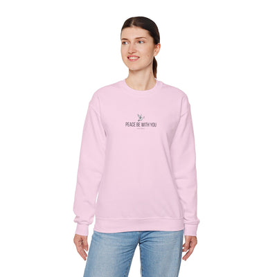 Unisex Peace Be With You  Cozy Crewneck Sweatshirt