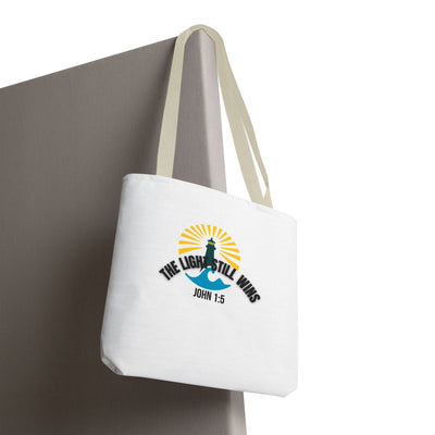 Light of Hope Tote Bag - Inspirational Messenger, Religious Tote, Everyday Carry-all