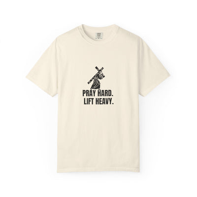 Pray Hard Lift Heavy Tee, Inspirational  Apparel