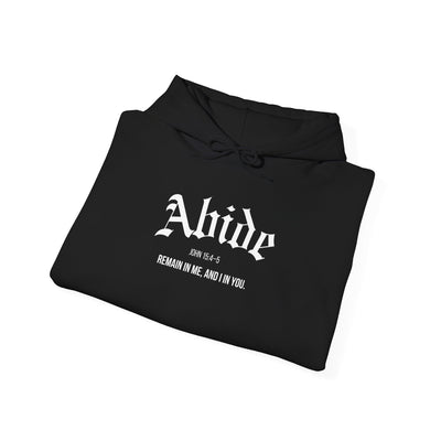 Cozy Abide Hoodie for Faith & Inspiration, Unisex Sweatshirt for Everyday Wear