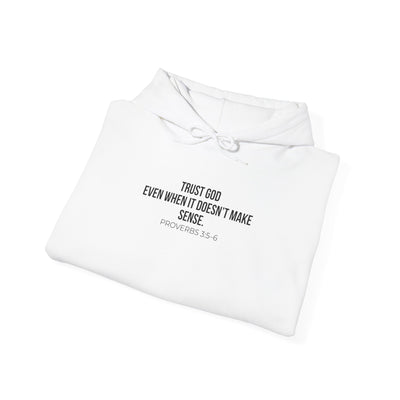 Trust God  Inspirational Sweatshirt, Faith-Based Apparel, Comfortable Unisex Hoodie