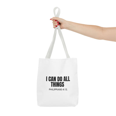 Inspirational Scripture Tote – Philippians 4:13 “I Can Do All Things”