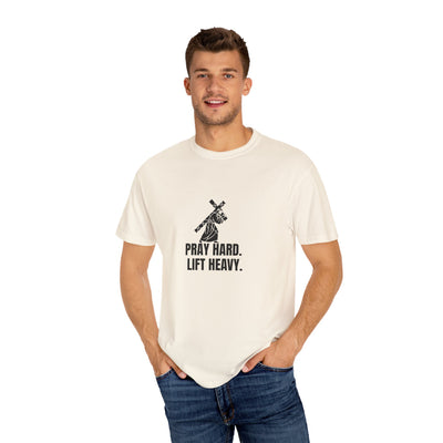 Pray Hard Lift Heavy Tee, Inspirational  Apparel