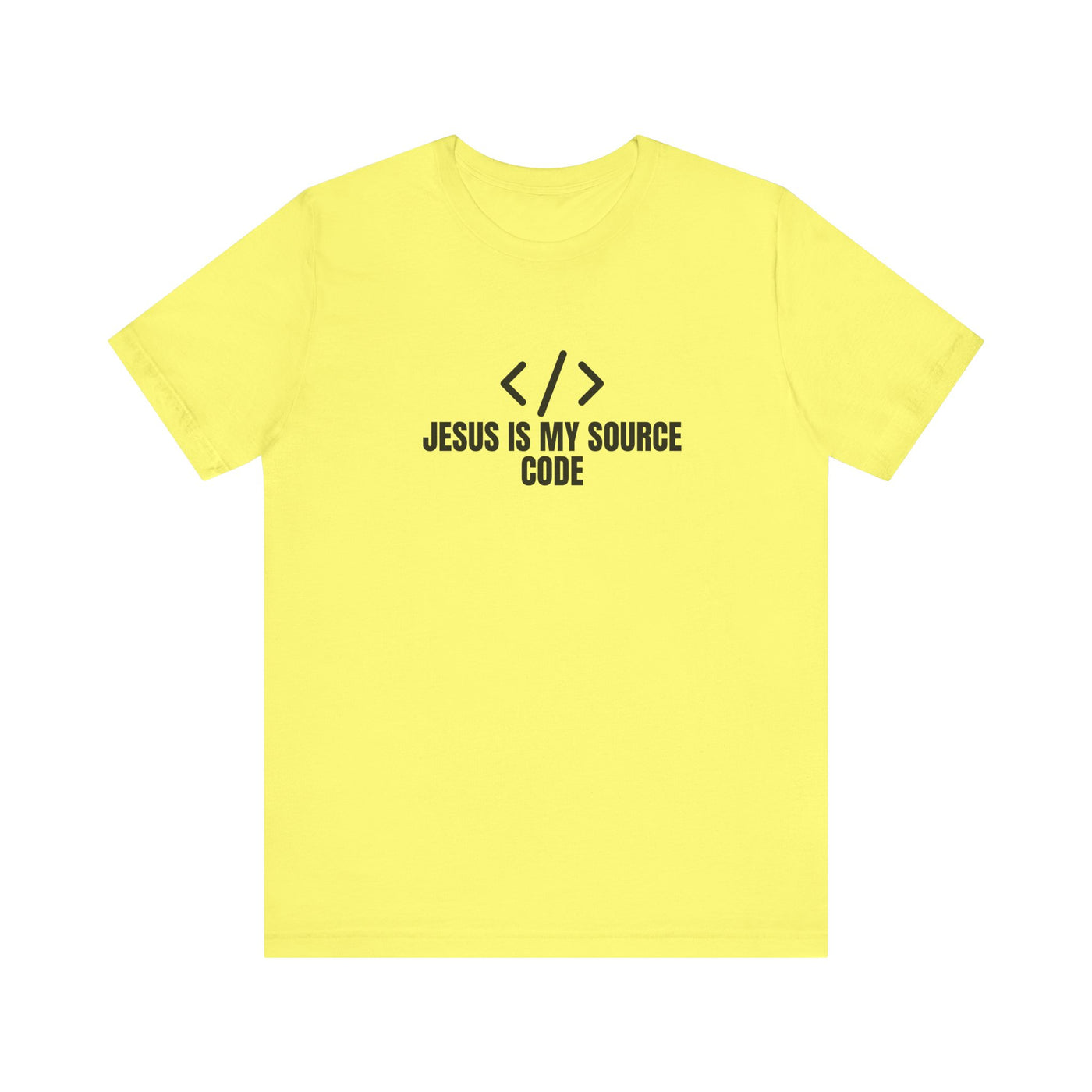 Faith-Inspired Tech Tee, Jesus Is My Source Code Shirt, Unisex
