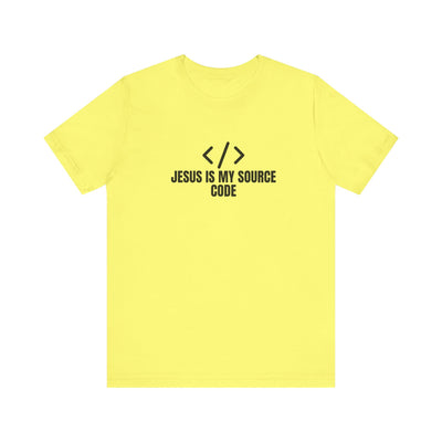 Faith-Inspired Tech Tee, Jesus Is My Source Code Shirt, Unisex