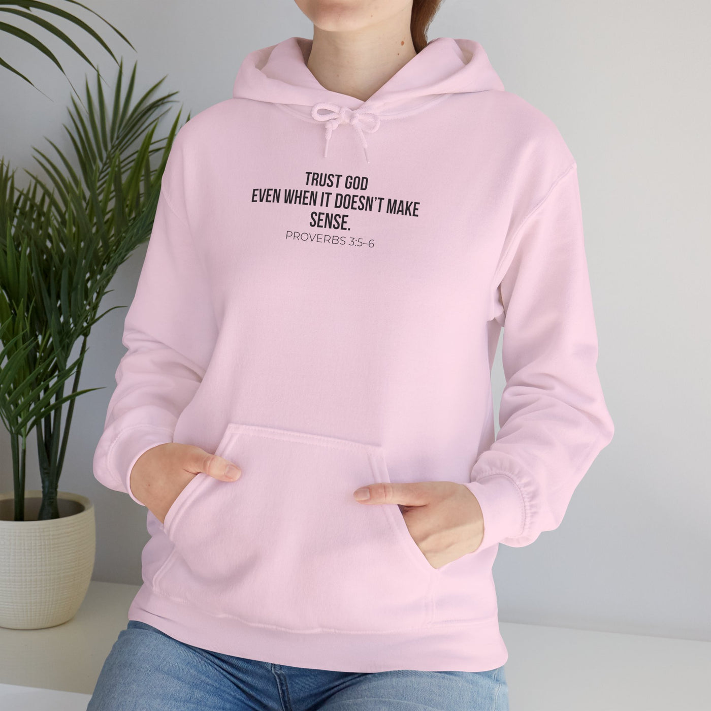 Trust God  Inspirational Sweatshirt, Faith-Based Apparel, Comfortable Unisex Hoodie