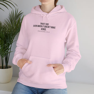 Trust God  Inspirational Sweatshirt, Faith-Based Apparel, Comfortable Unisex Hoodie