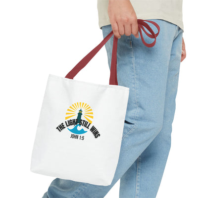 Light of Hope Tote Bag - Inspirational Messenger, Religious Tote, Everyday Carry-all