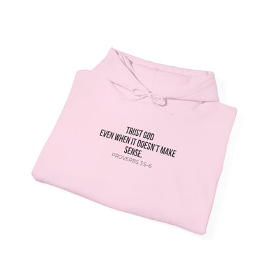 Trust God  Inspirational Sweatshirt, Faith-Based Apparel, Comfortable Unisex Hoodie