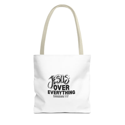 Inspirational Tote Bag | Jesus Over Everything | Faith Inspired  Everyday Use