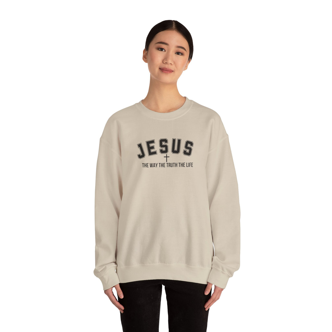 Jesus The Way The Truth The Life Faith-Inspired Crewneck Sweatshirt