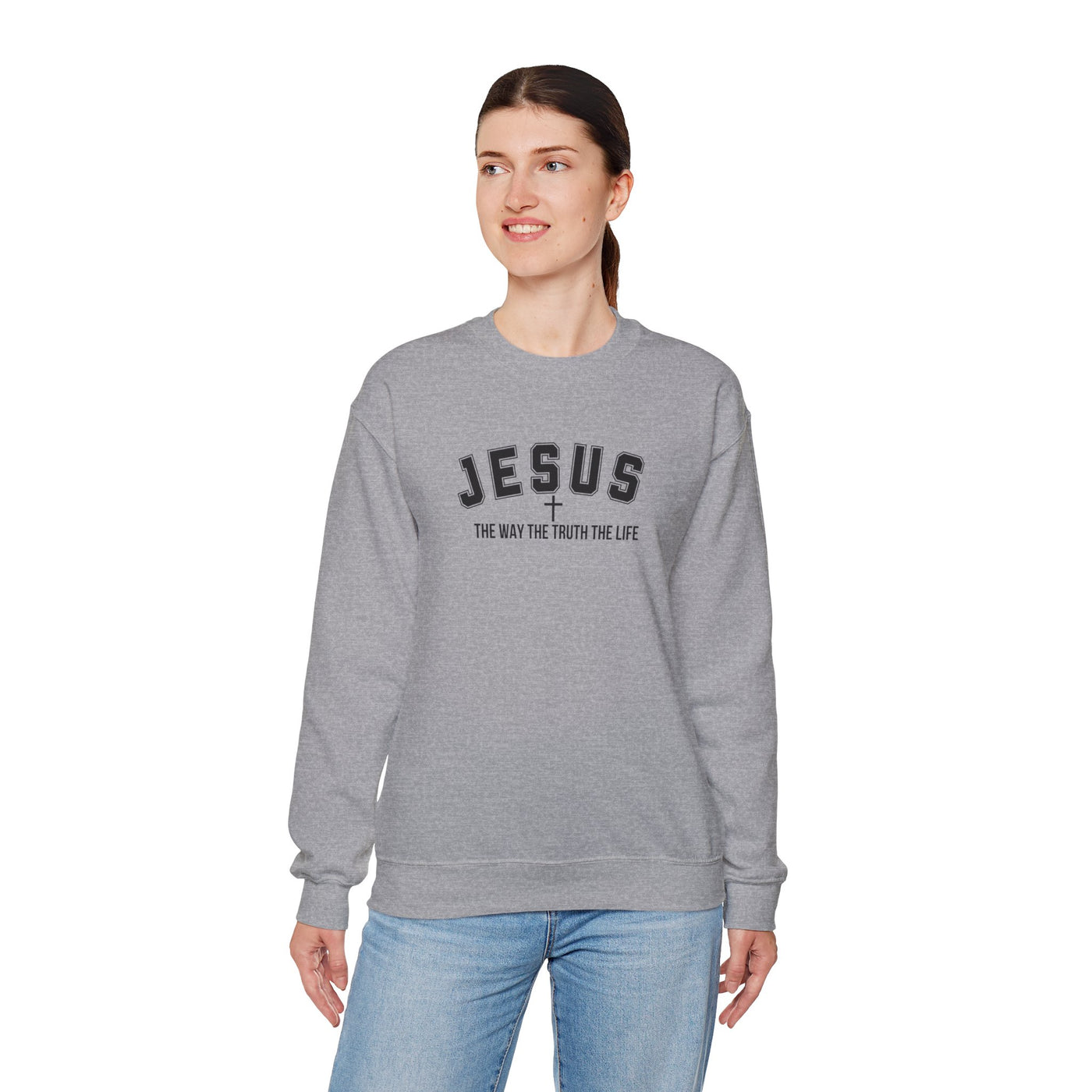 Jesus The Way The Truth The Life Faith-Inspired Crewneck Sweatshirt