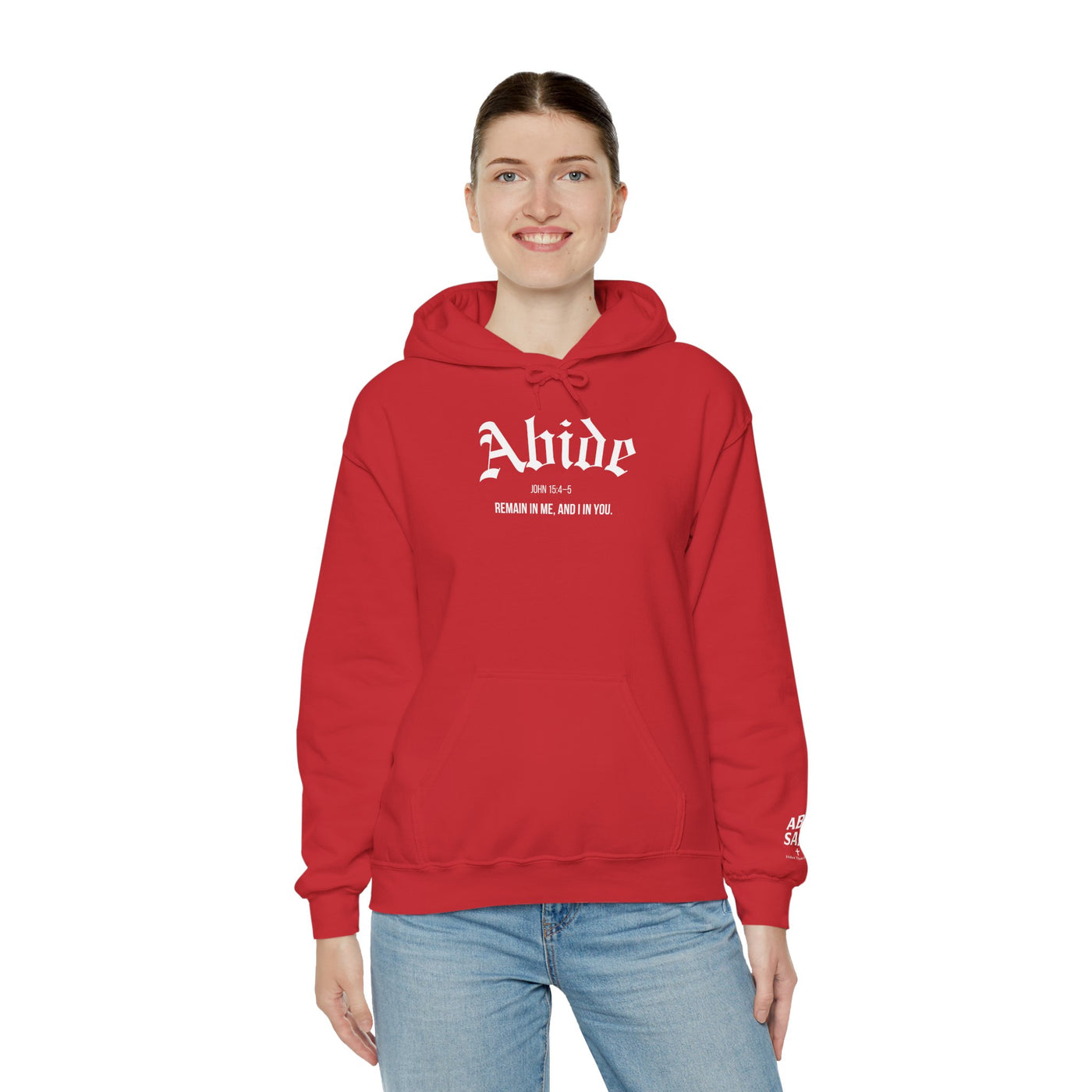 Cozy Abide Hoodie for Faith & Inspiration, Unisex Sweatshirt for Everyday Wear