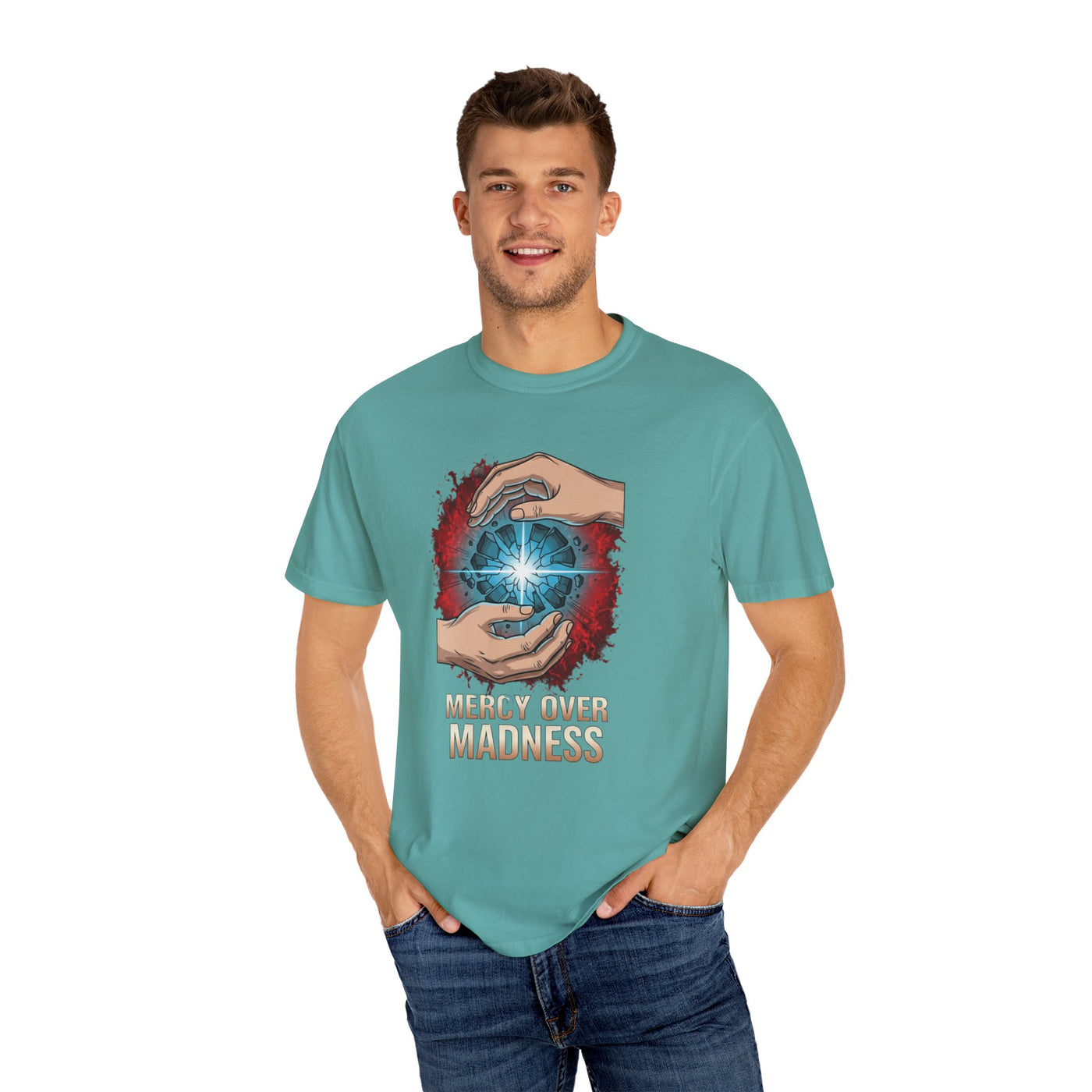 Mercy Over Madness T-Shirt, Unisex Casual Tee, Gift for Mental Health Awareness