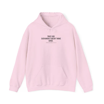 Trust God  Inspirational Sweatshirt, Faith-Based Apparel, Comfortable Unisex Hoodie