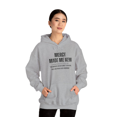 Inspirational Hoodie: Mercy Made Me New, Faith Sweatshirt