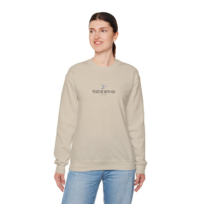 Unisex Peace Be With You  Cozy Crewneck Sweatshirt