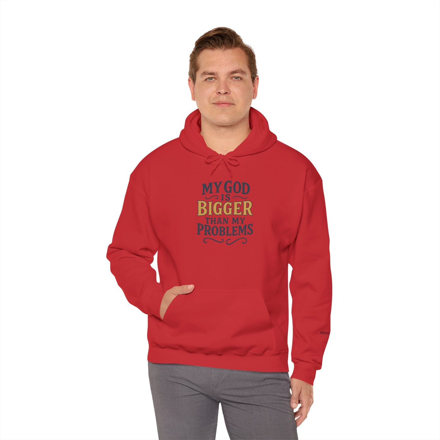 Inspirational Heavy Blend Hoodie | My God is Bigger Than My Problems