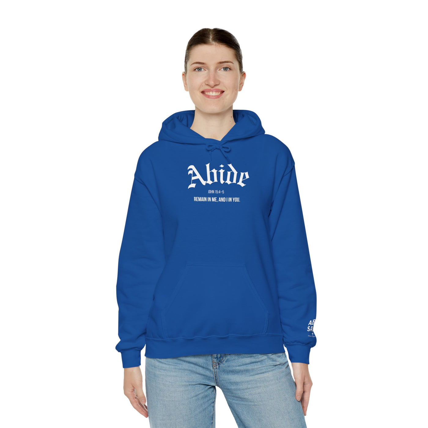 Cozy Abide Hoodie for Faith & Inspiration, Unisex Sweatshirt for Everyday Wear