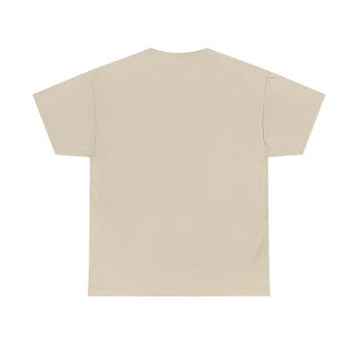Unisex Heavy Cotton Tee with Above Saint Design