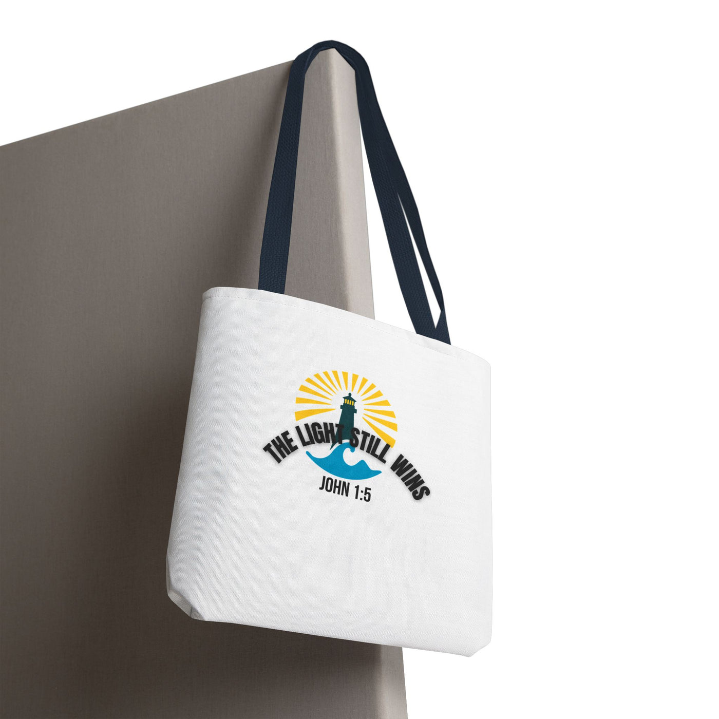 Light of Hope Tote Bag - Inspirational Messenger, Religious Tote, Everyday Carry-all