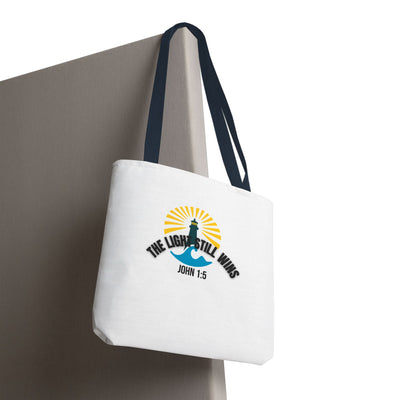 Light of Hope Tote Bag - Inspirational Messenger, Religious Tote, Everyday Carry-all