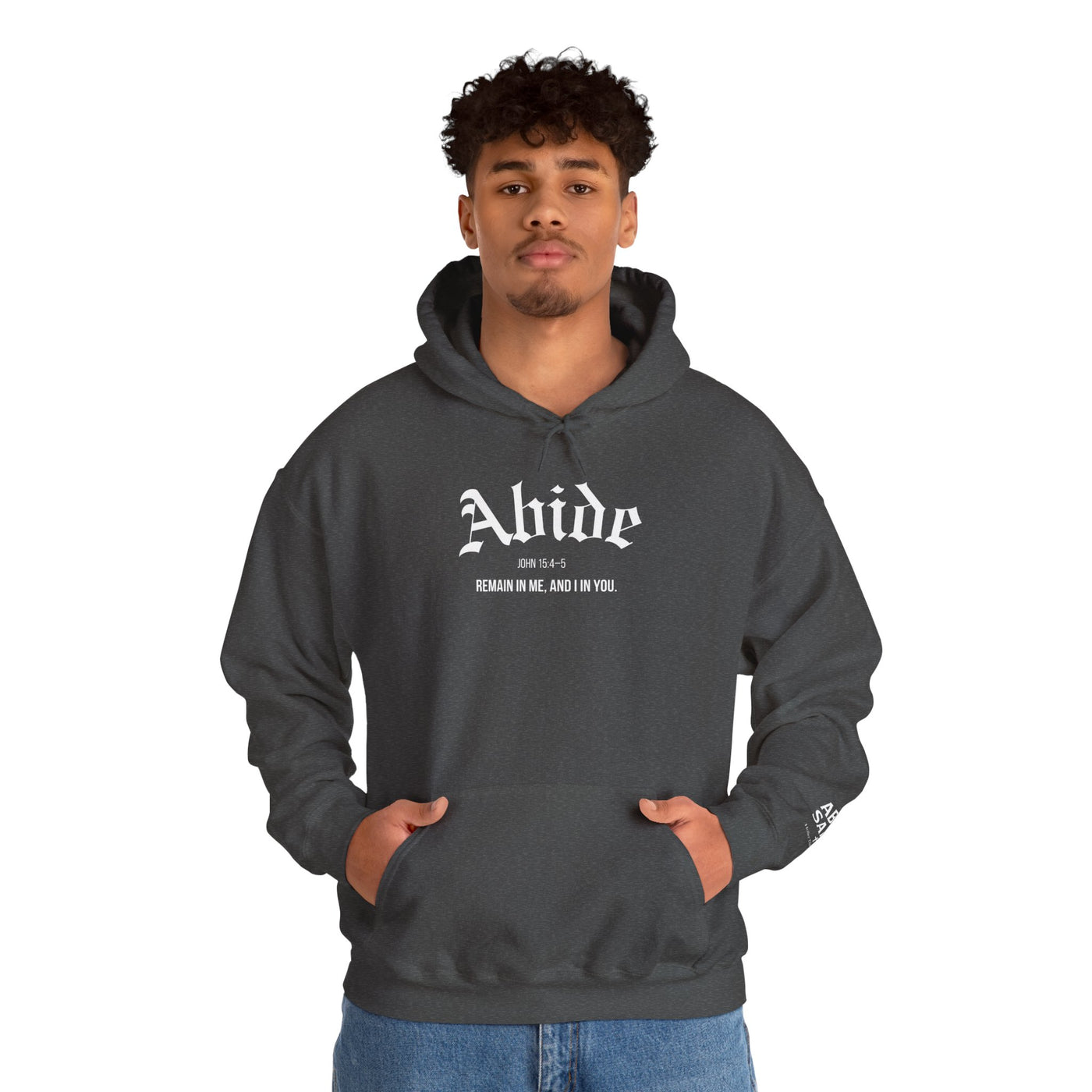 Cozy Abide Hoodie for Faith & Inspiration, Unisex Sweatshirt for Everyday Wear