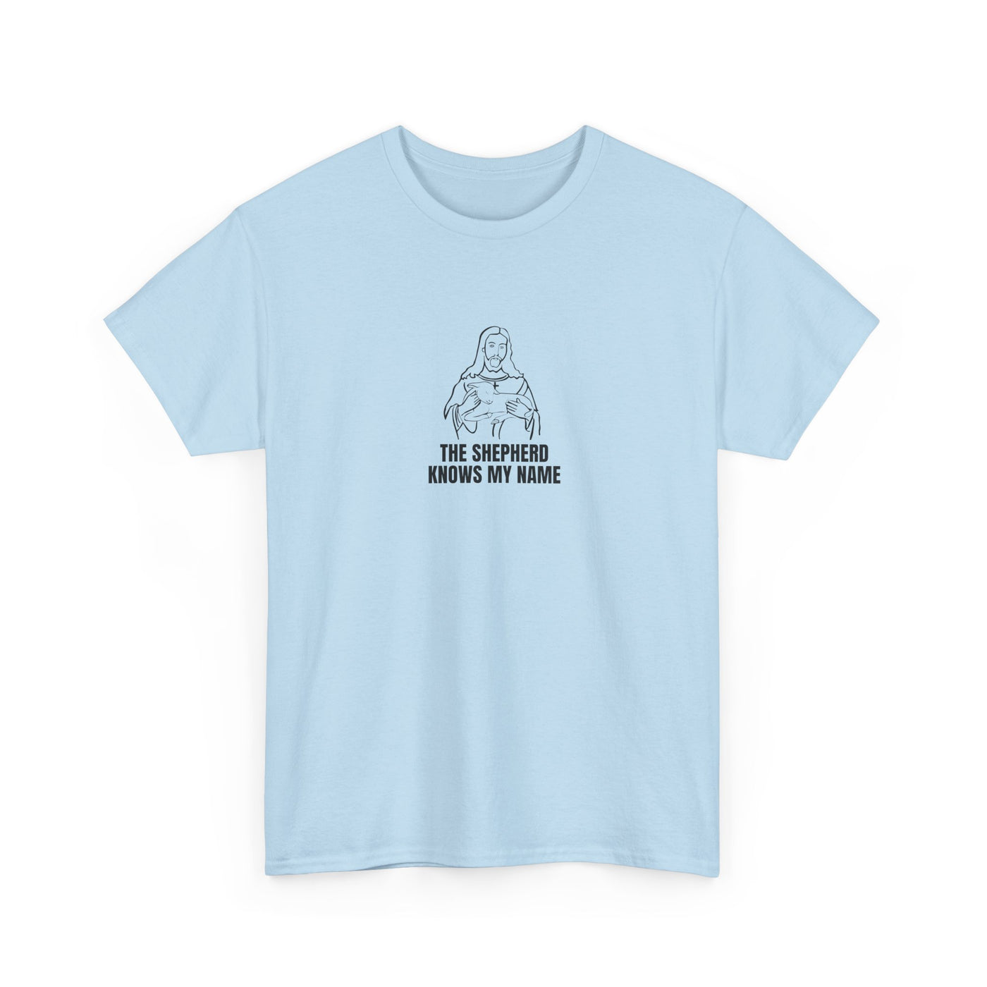 Shepherd Tee, Unisex Heavy Cotton Tee for Faith, Christian Gift, Religious Apparel, Bible Quotes, Everyday Wear
